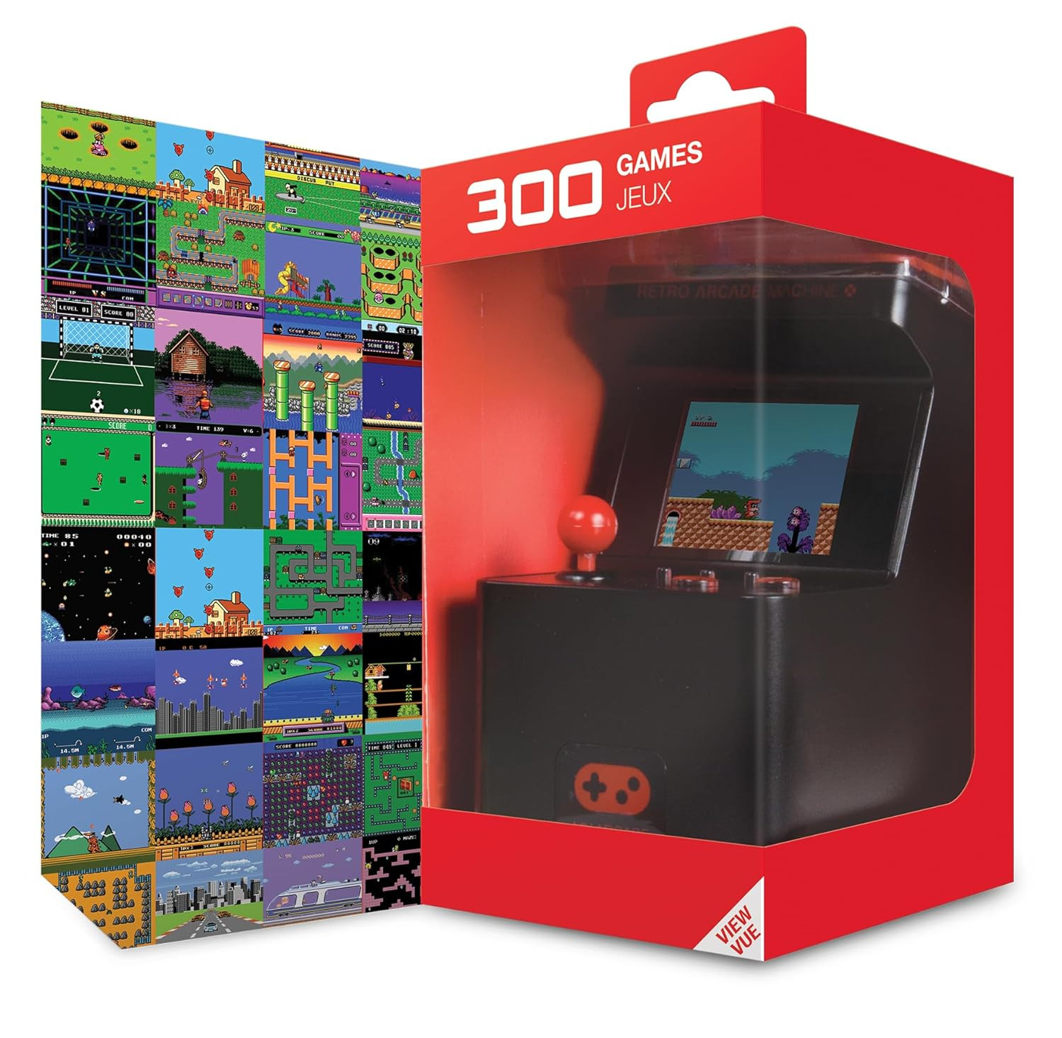 Retro Arcade Machine X Playable Mini Arcade: 300 Retro Style Games Built In, 5.7