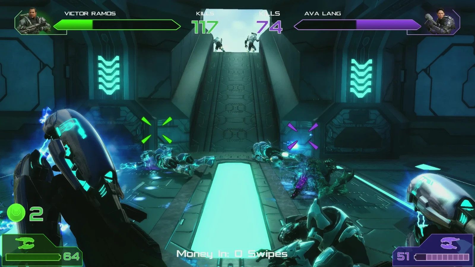 RAW THRILLS Halo Fireteam Raven – 2 Player Arcade Machine-6 missions. SHIPS FREE