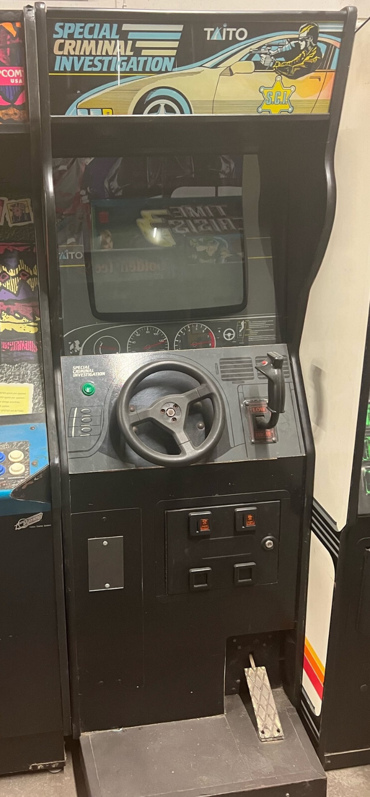 SPECIAL CRIMINAL INVESTIGATION ARCADE MACHINE by TAITO 1989 S.C.I. (Excellent)