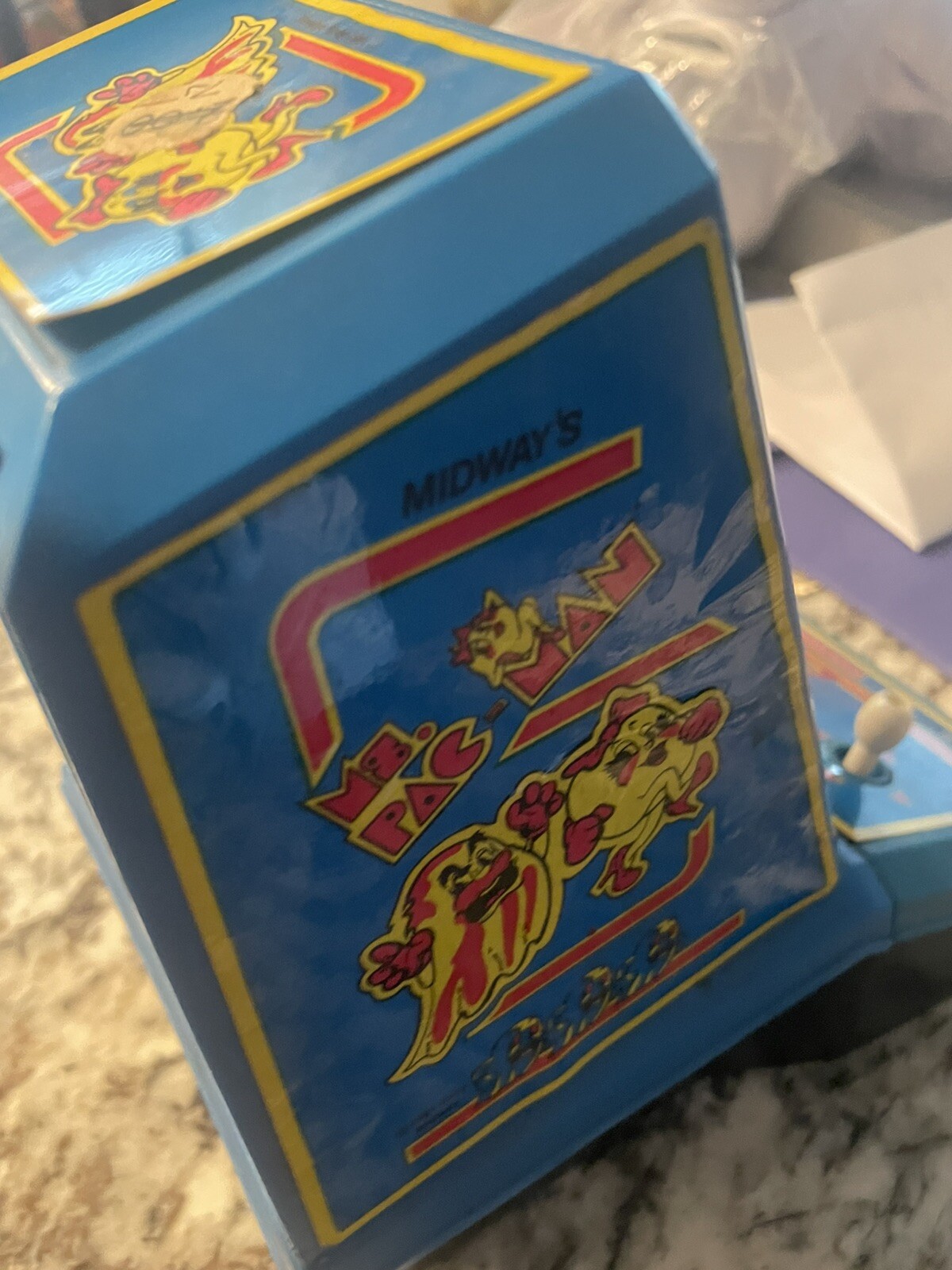 Vintage 1981 Ms. PAC-MAN Mini Tabletop Arcade Video Game Rare Coleco USED Works!