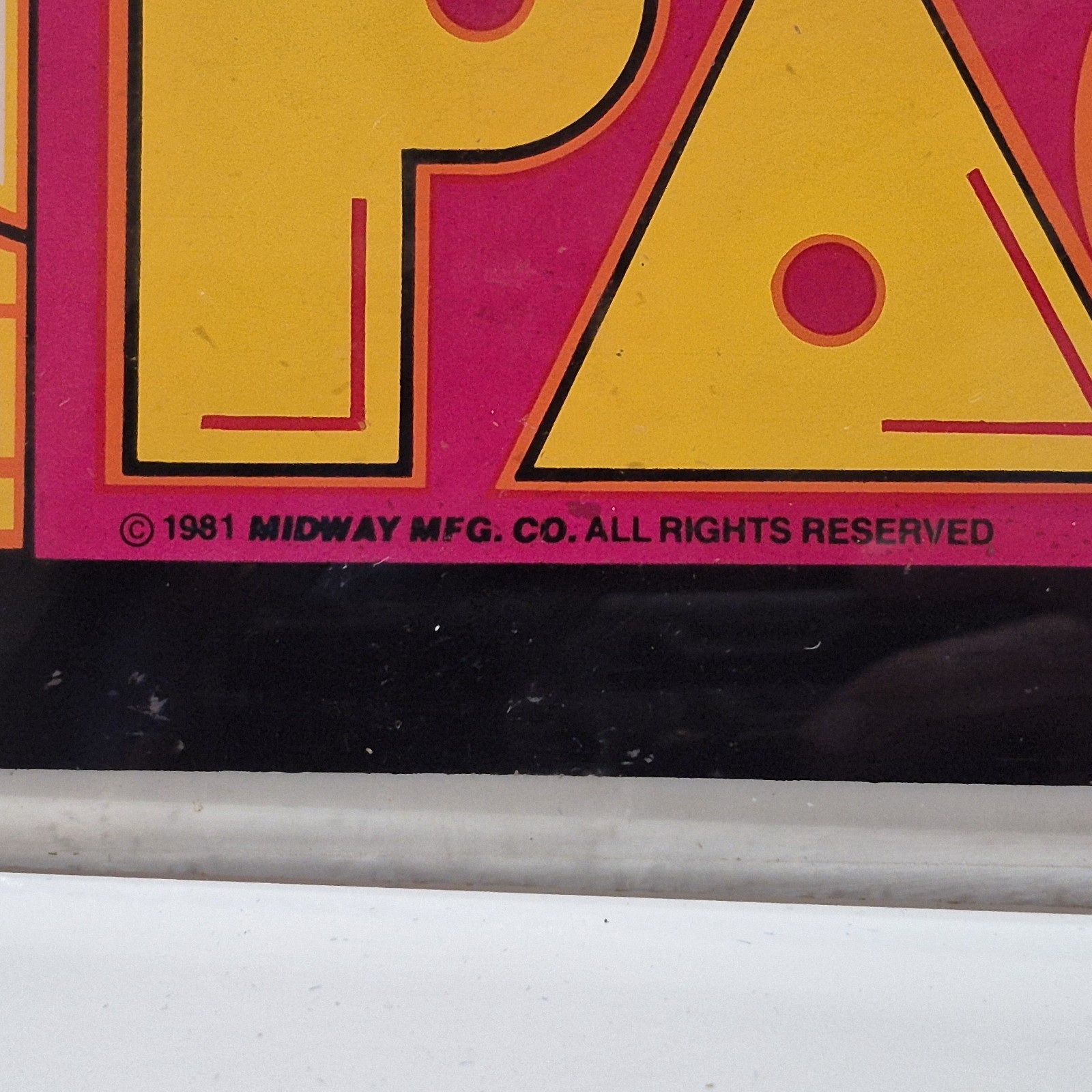 Vintage Ms. Pac-Man Video Game Arcade Sign Marquee Cabinet 1981 Midway Bally