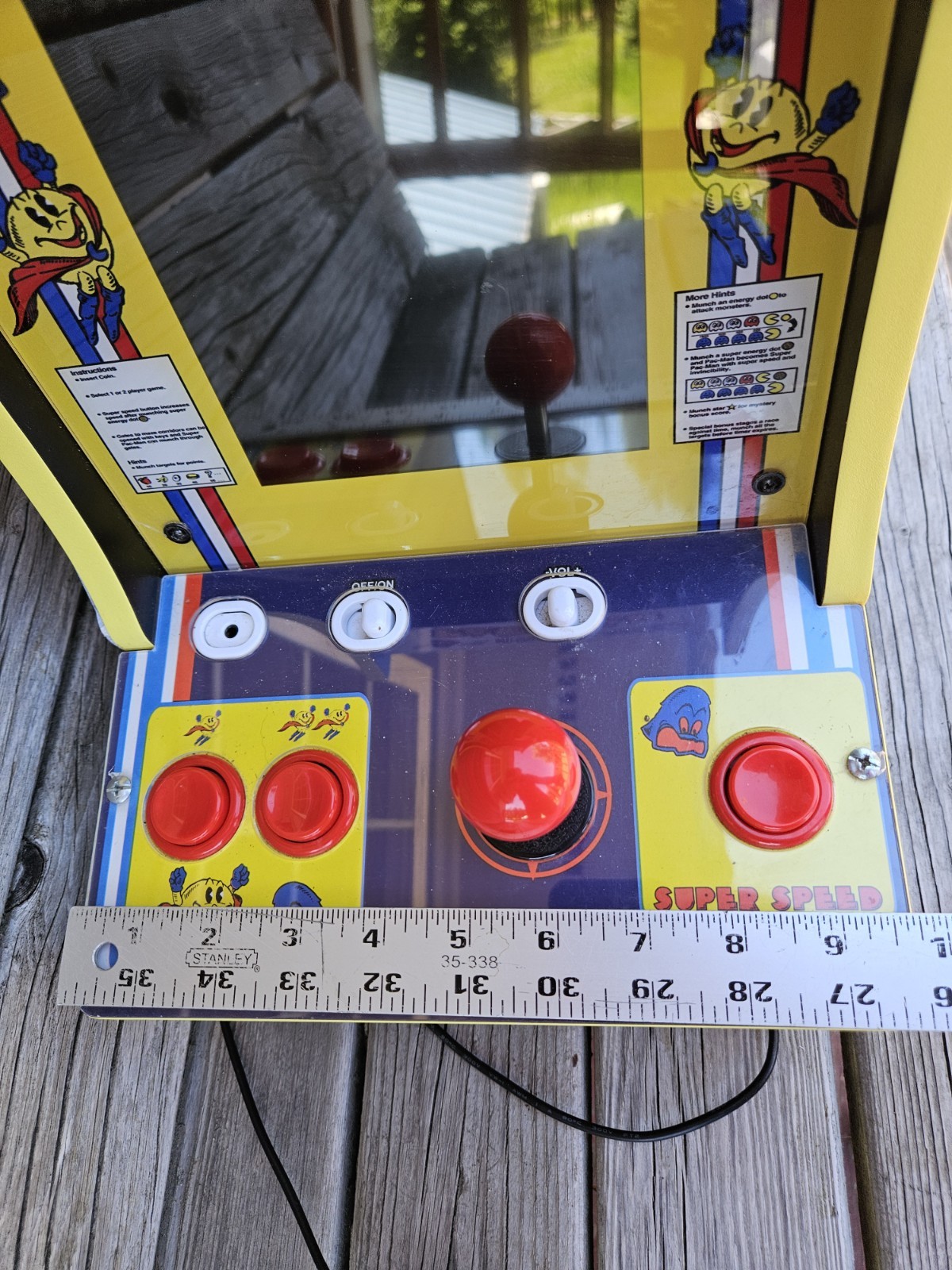 Arcade 1UP Super PAC-Man Counter Top Arcade Machine 4 Games PAC-C-01334 Tested