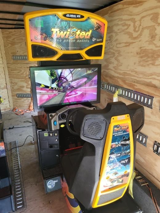 Twisted stunt driver arcade machine