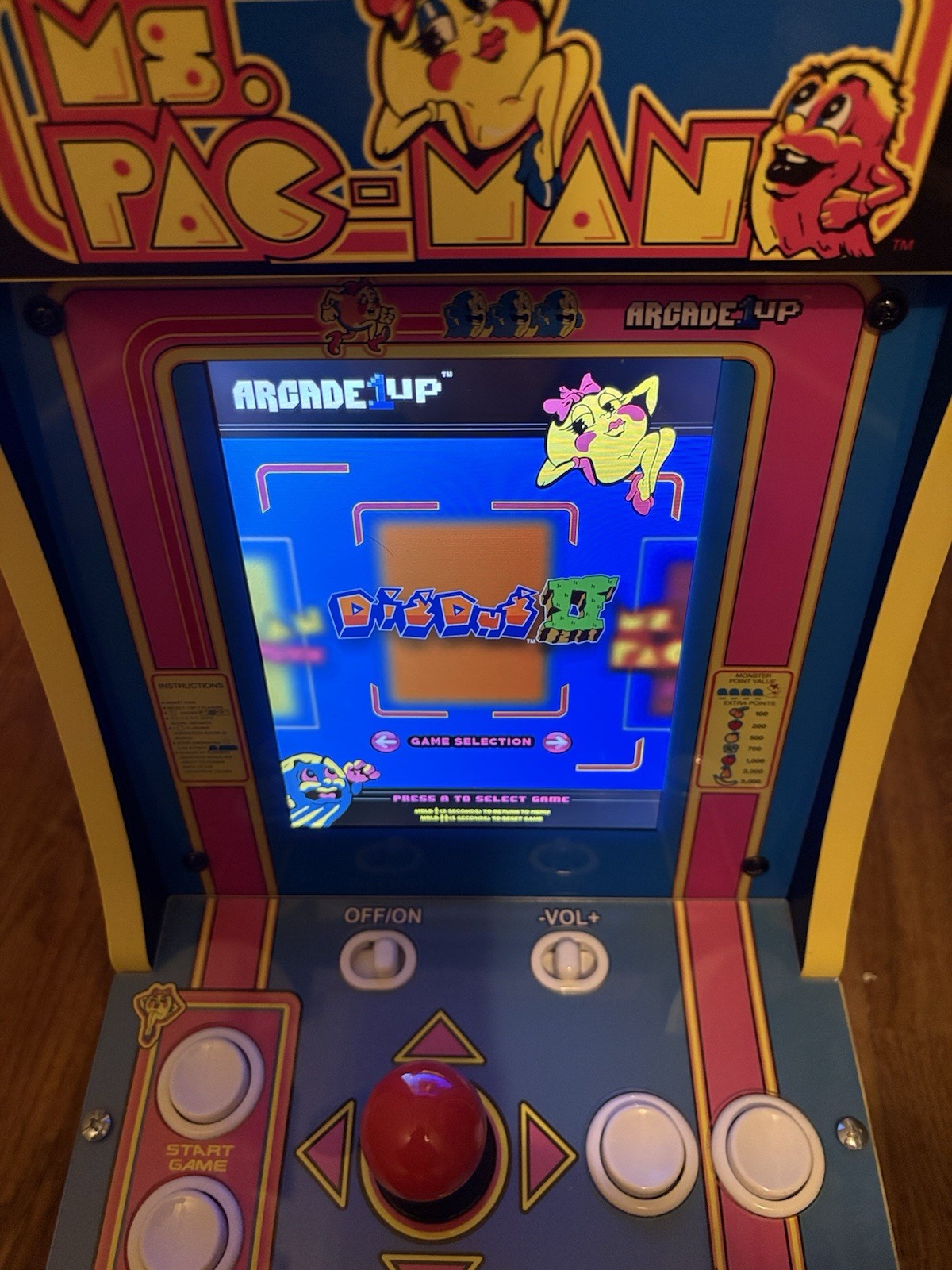 Ms Pac-Man Tabletop Arcade 16″ 4 Games In 1 Galaga Pac-man Plus WORKS GREAT