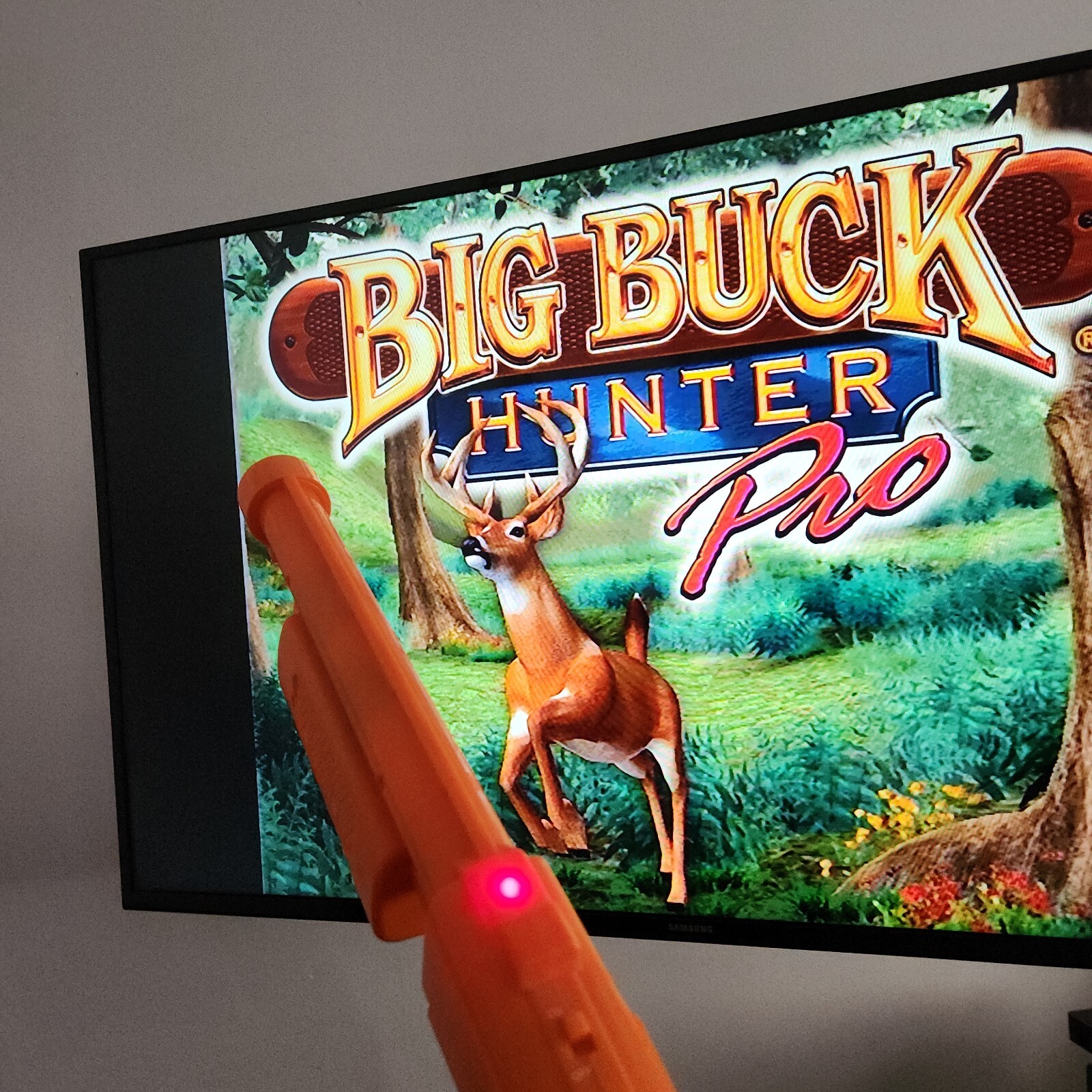 Big Buck Hunter Pro Plug & Play TV Video Game Gun Controller Orange Gun Only