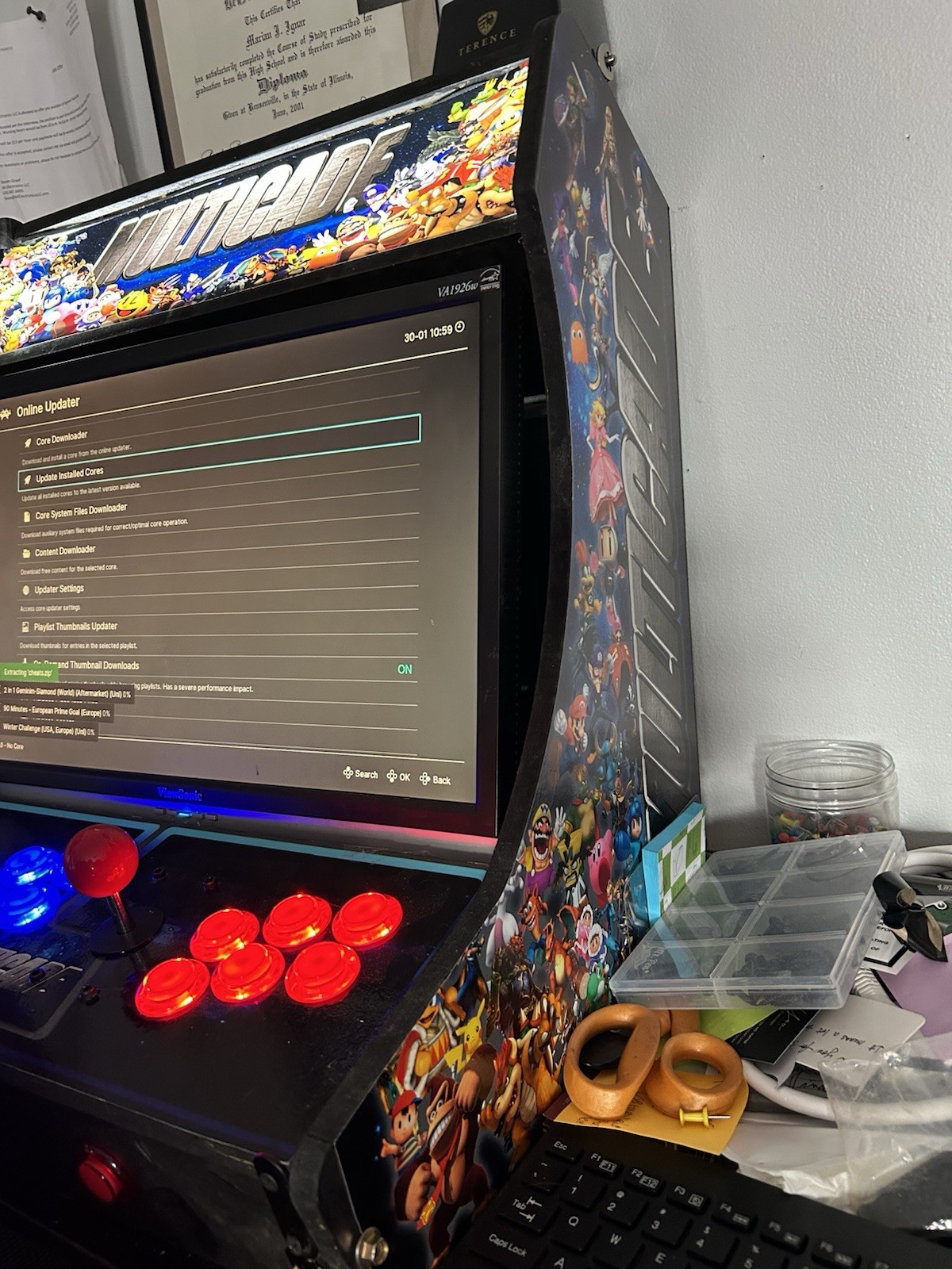 THE ULTIMATE CUSTOM Multicade Tabletop Bartop Arcade Cabinet Mini PC Build