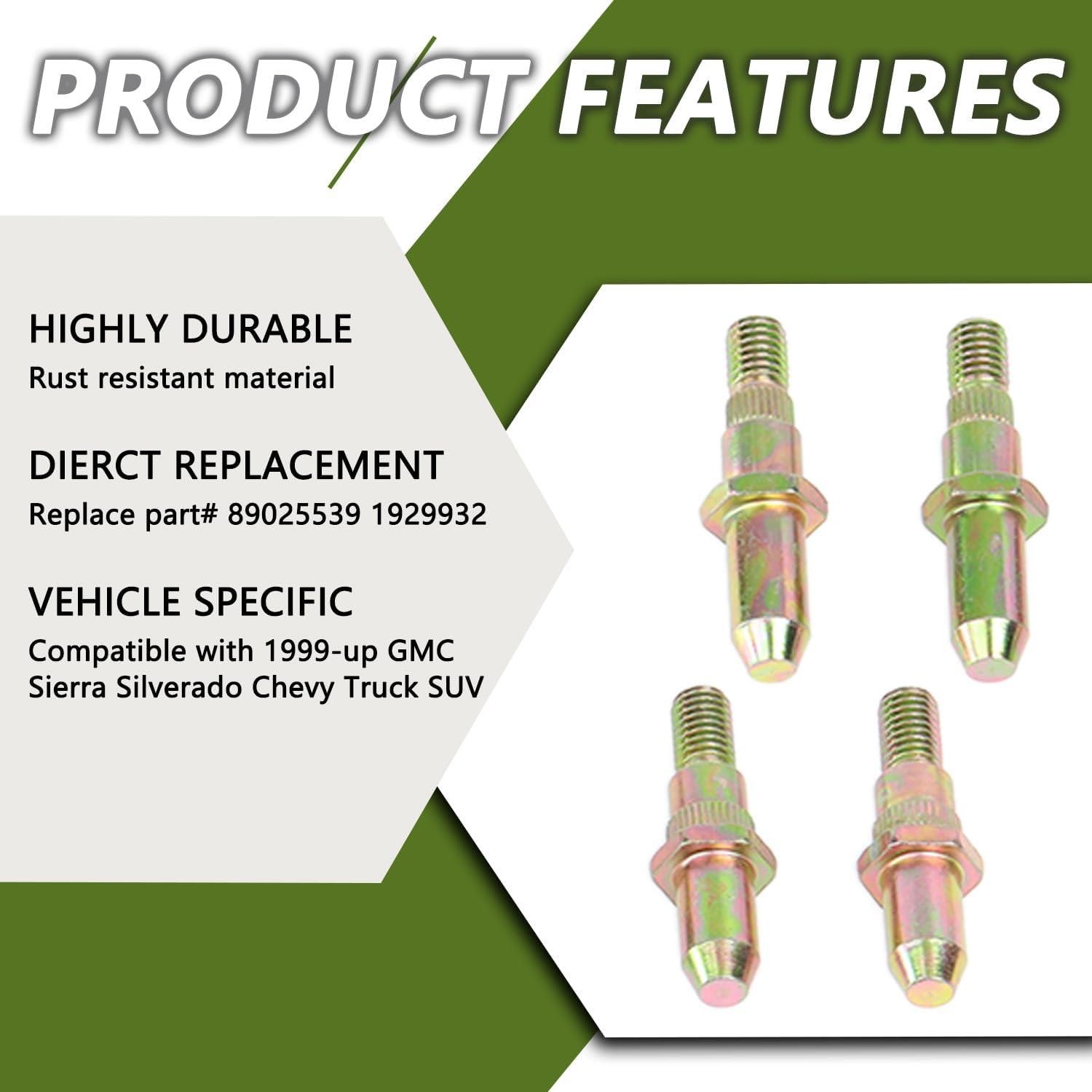 Door Hinge Pin and Bushing Repair Kits Compatible with Chevy GMC 1999-2007