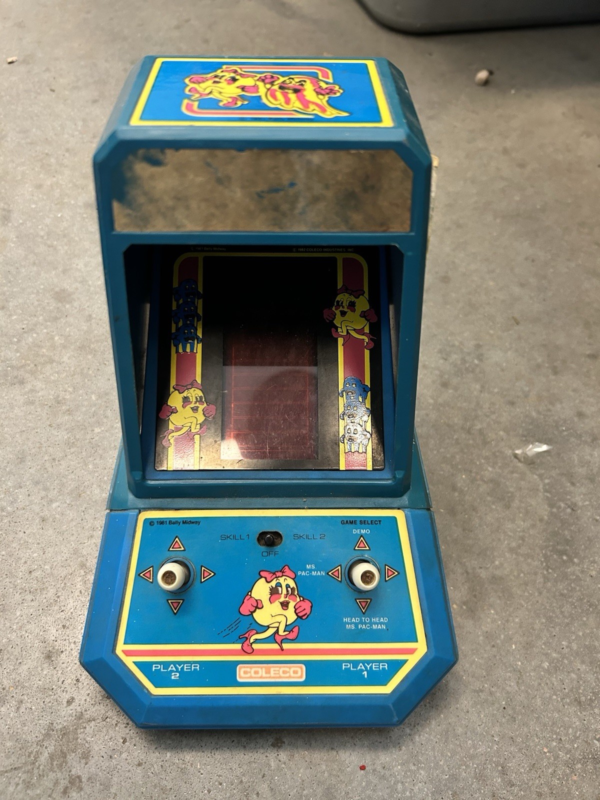 Coleco Ms. Pac-Man Tabletop Arcade Machine Original Missing Battery Cover NWEND