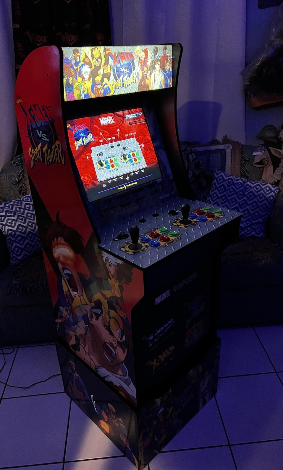 Arcade1Up Marvel X-Men vs Street Fighter – WiFi Online VERY GOOD CONDITIONS 🔥