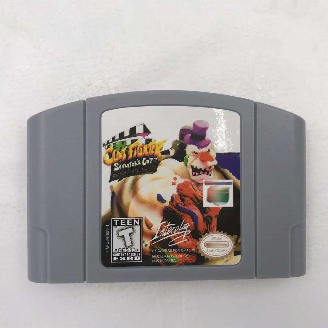 Clay Fighter -sculptors Cut Game Cart NTSC-U USA Retro Rare Fighting Game Card