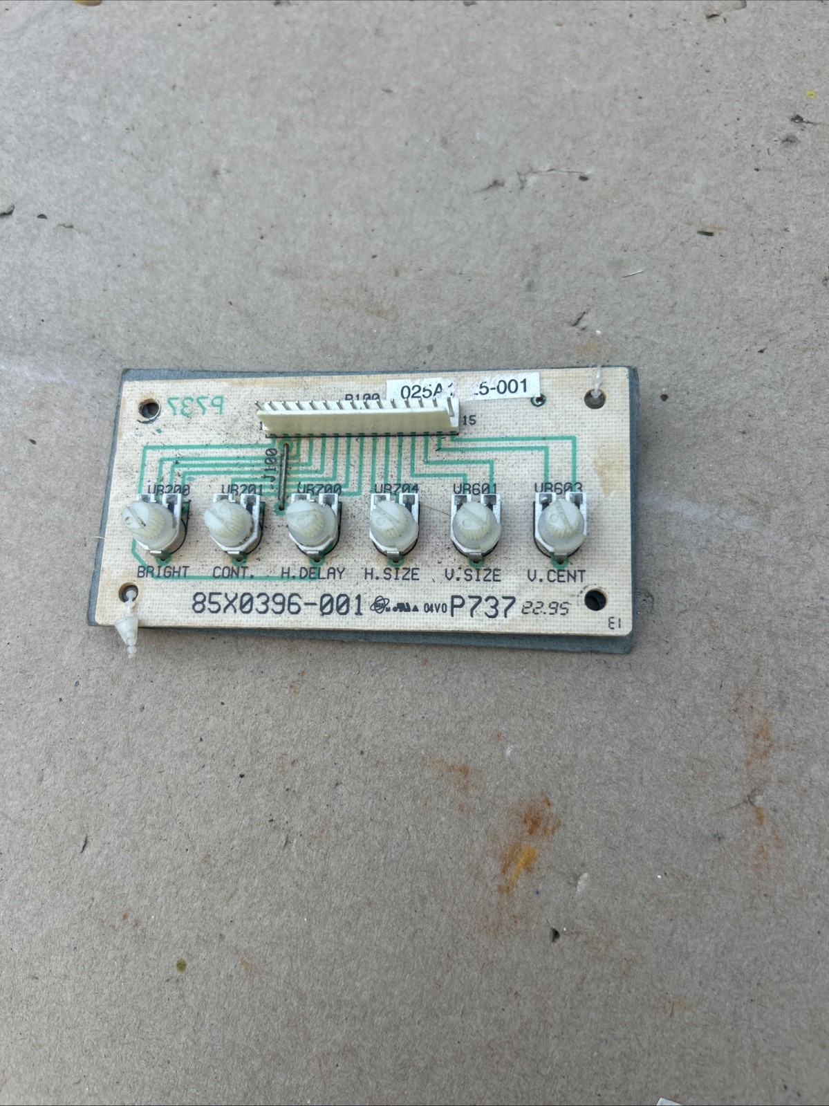 Arcade Monitor Chassis Adjuster Wells Gardner Untested Pcb Game Part OF86