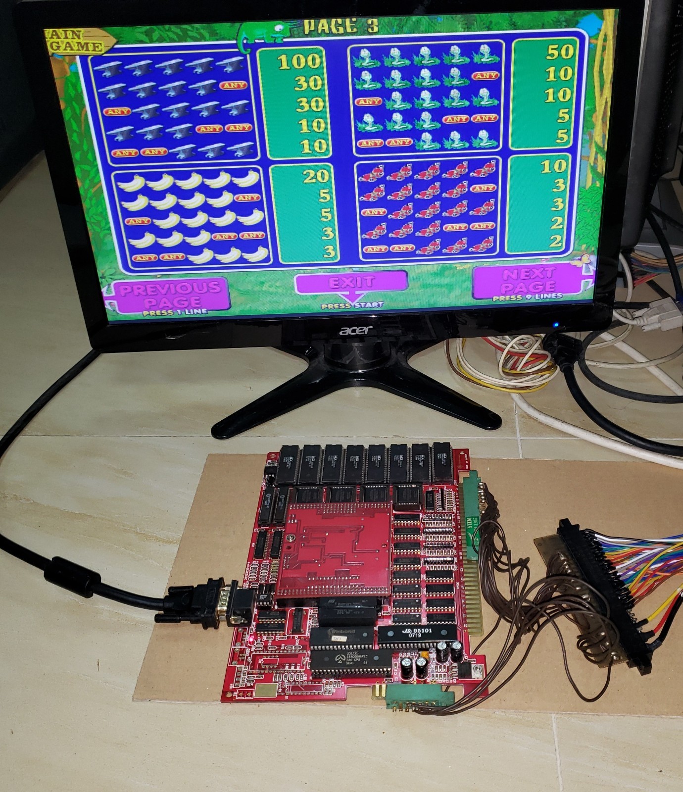 Crazy Monkey Slot Game PCB IGS System Board Arcade Video Game