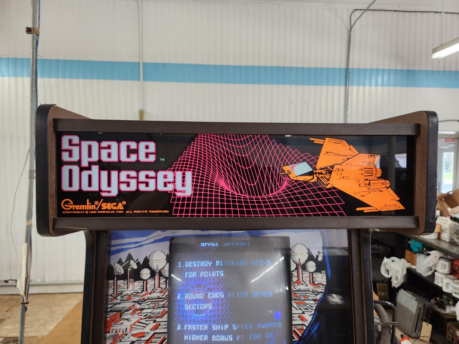Rare Dedicated 1981 Sega Gremlin SPACE ODYSSEY video arcade game -FREE SHIPPING