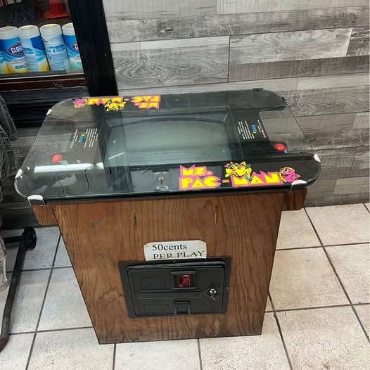 Ms. Pac-Man Video Arcade Game Machine Cocktail Sit-Down Midway SPEED-UP CHIP
