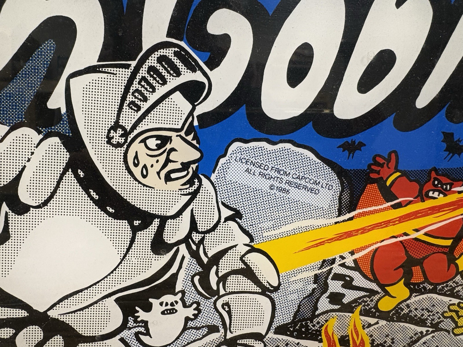 ORIGINAL Ghosts N Goblins Arcade Marquee – Capcom – Acrylic – NOT reproduction