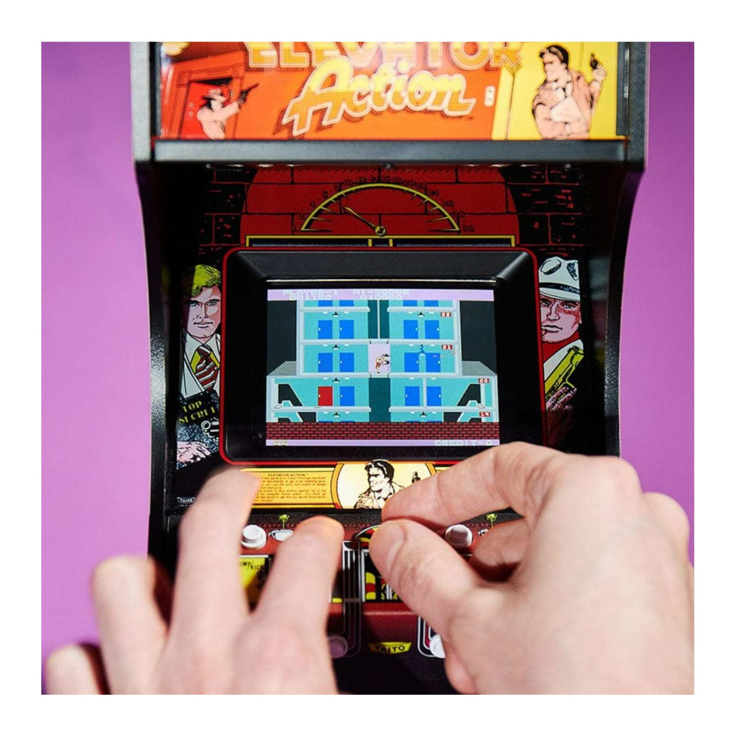 Numskull Quarter Arcades – Elevator Action Mini Arcade – 1/4 Scale Original ROM