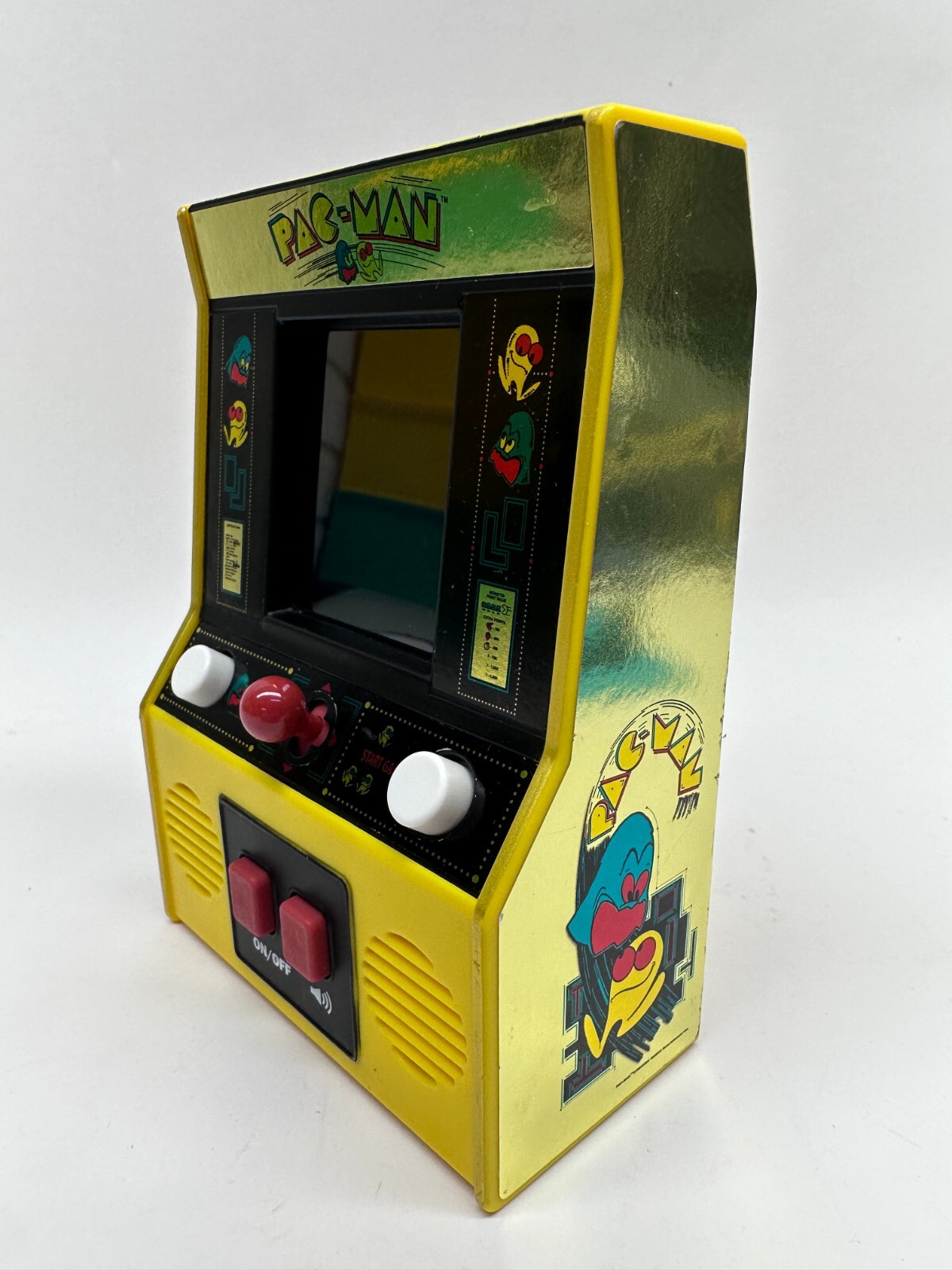 2019 Pac-Man Mini Arcade Classic Video Game Bandai Namco #09530 Gold Foil Decals
