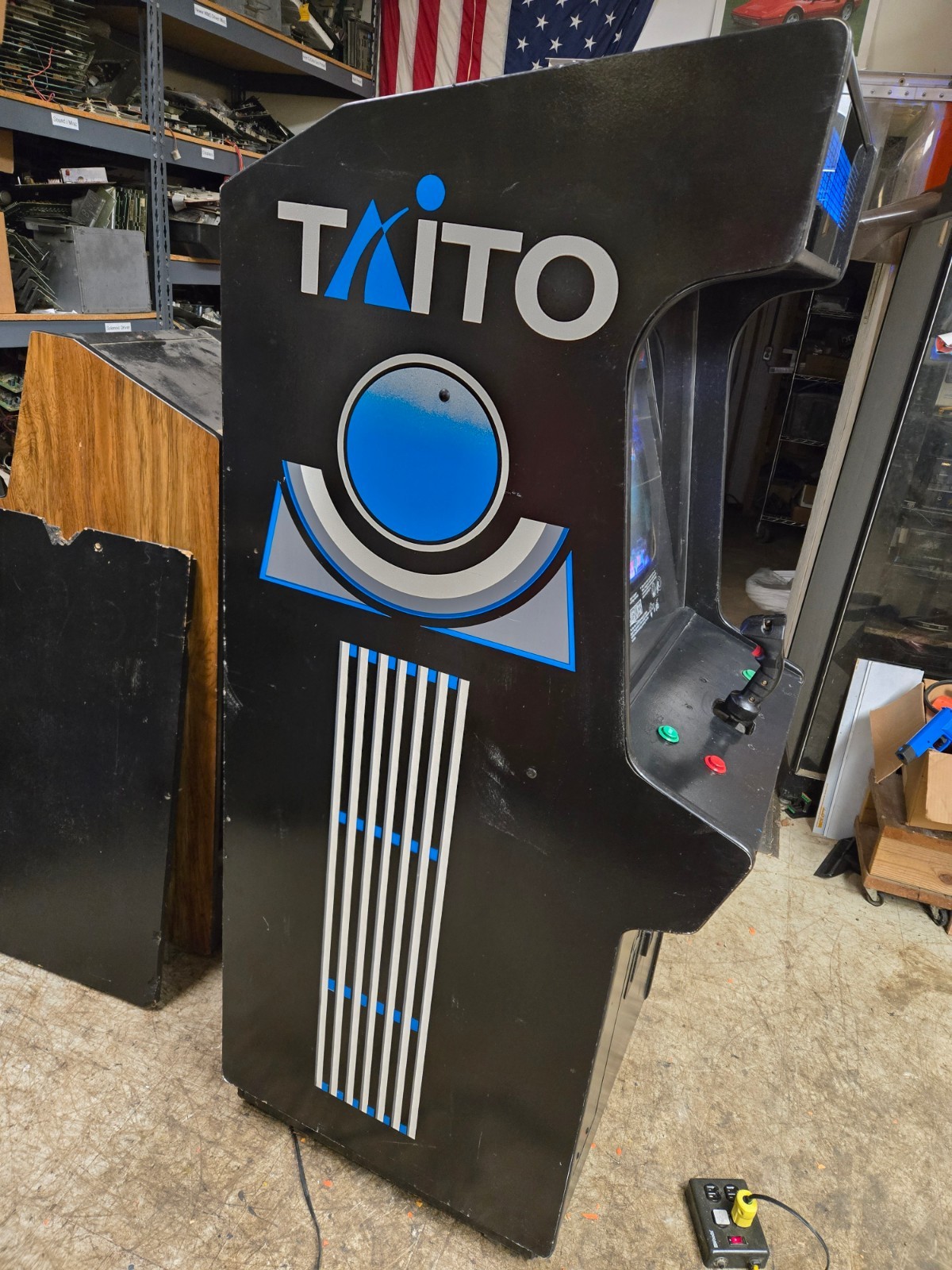 Minty RARE 1989 Taito NIGHT STRIKER dedicated Video Arcade Game-FREE SHIPPING