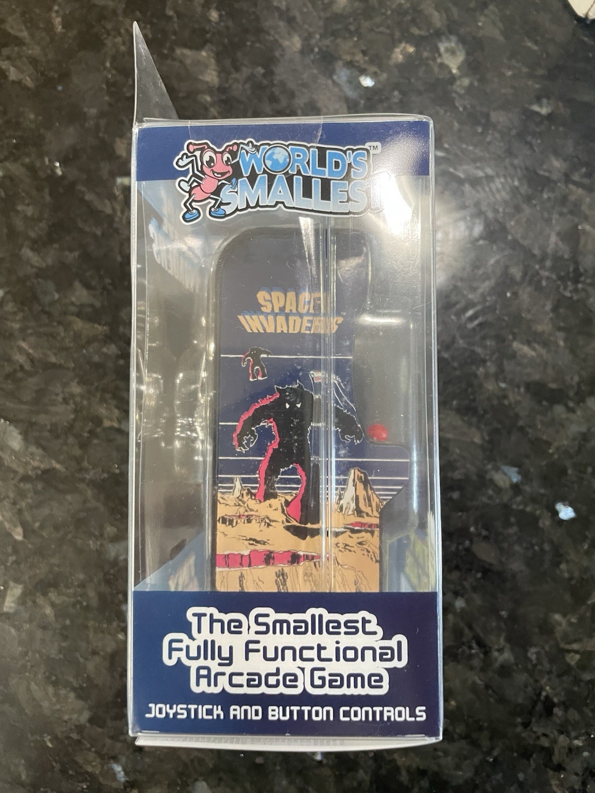2017 Worlds Smallest Tiny Arcade Space Invaders Miniature Game NEW