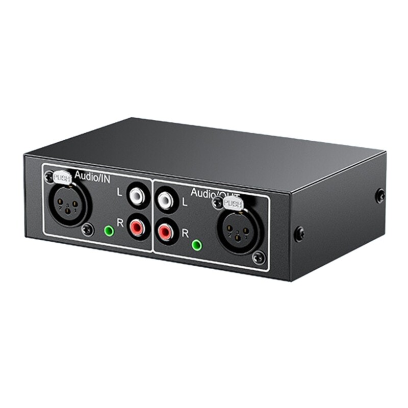 HiFi Stereo Audios Splitter Box 4 in 1 Out Bidirectional Noiseless RCAs LR