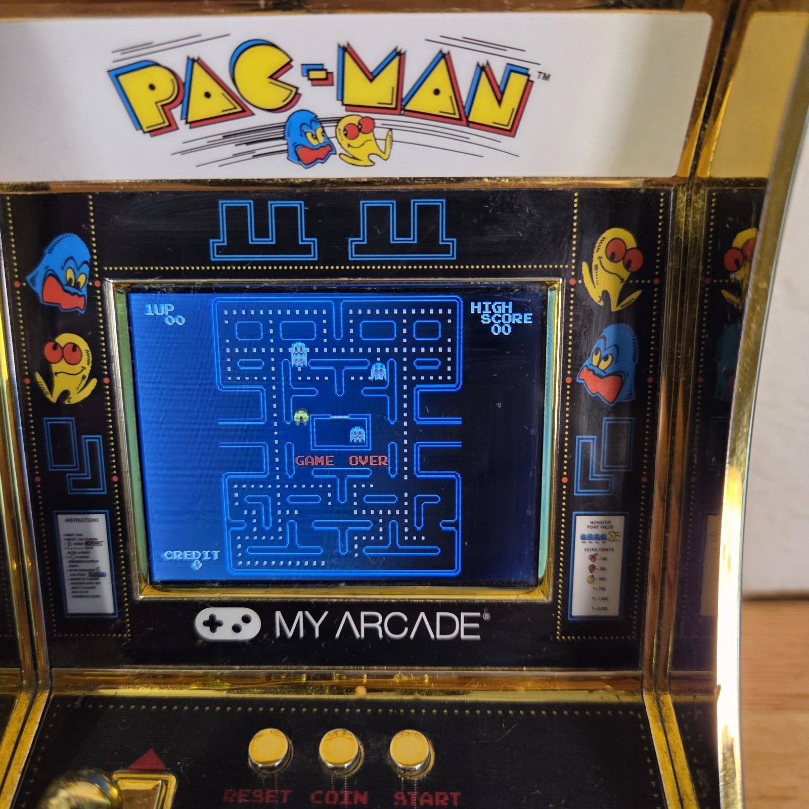 My Arcade Pac-Man 40th Anniversary Gold Edition & Ms Pac Man Mini Arcade Cabinet