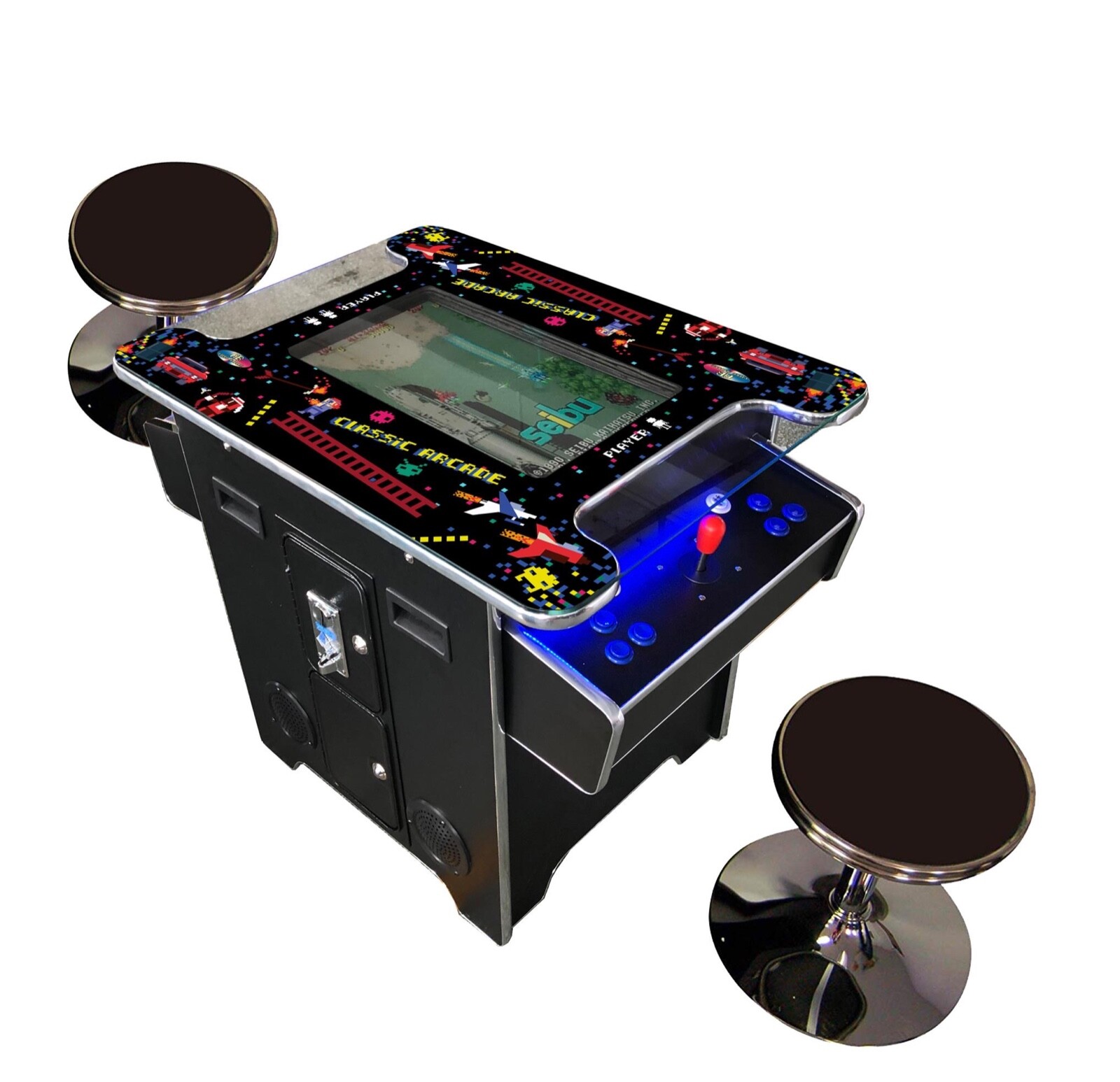 🔥Amazing Cocktail Arcade Machine W/ 412 Classic games! 🔥 22 inch Large screen