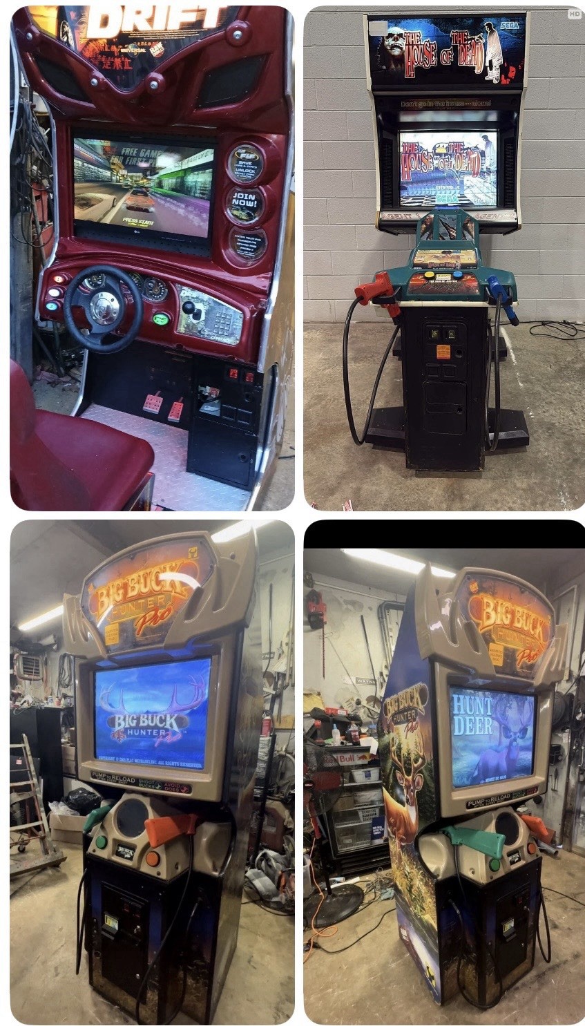 SEGA House of the Dead, Big Buck Hunter, Raw Thrills Fast & Furio…