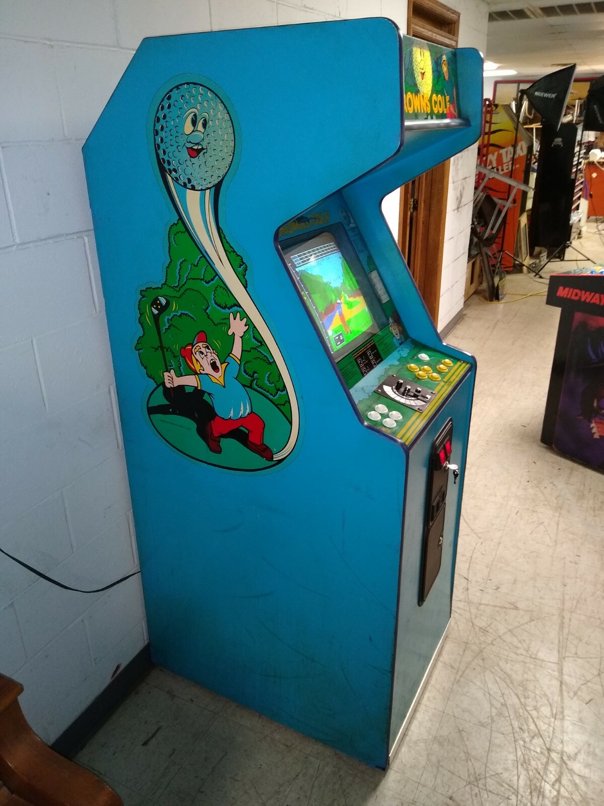RARE 1984 Sega CROWN’S GOLF dedicated golf video arcade game – FREE SHIPPING