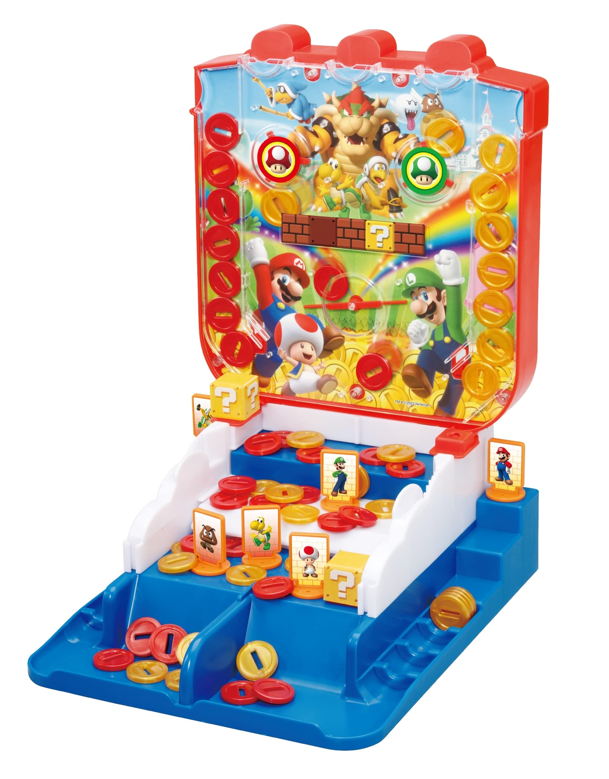 Arcade Coin Pusher Game for 1-2 Players Suspenseful Multiplayer Fun