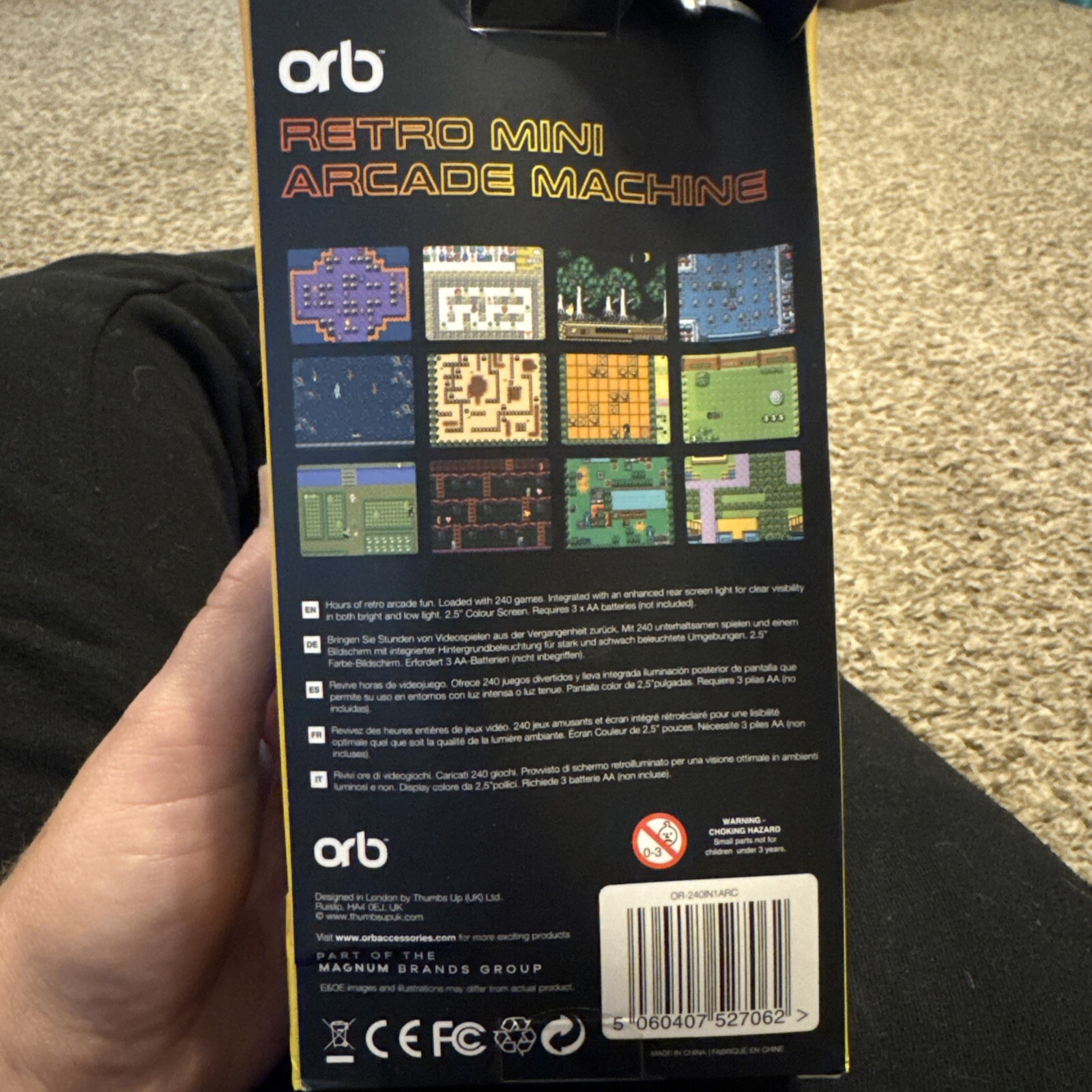 Orb Game Over Mini Arcade Machine Retro Includes Box Tested-Works Perfectly