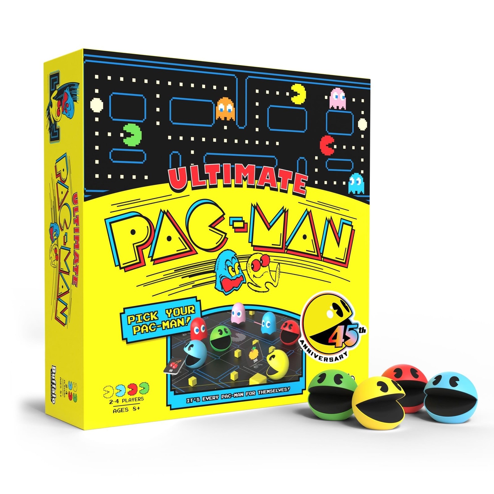 Ultimate PAC-MAN Board Game – Retro Arcade Classic, 2-4 Players, Ages 8+
