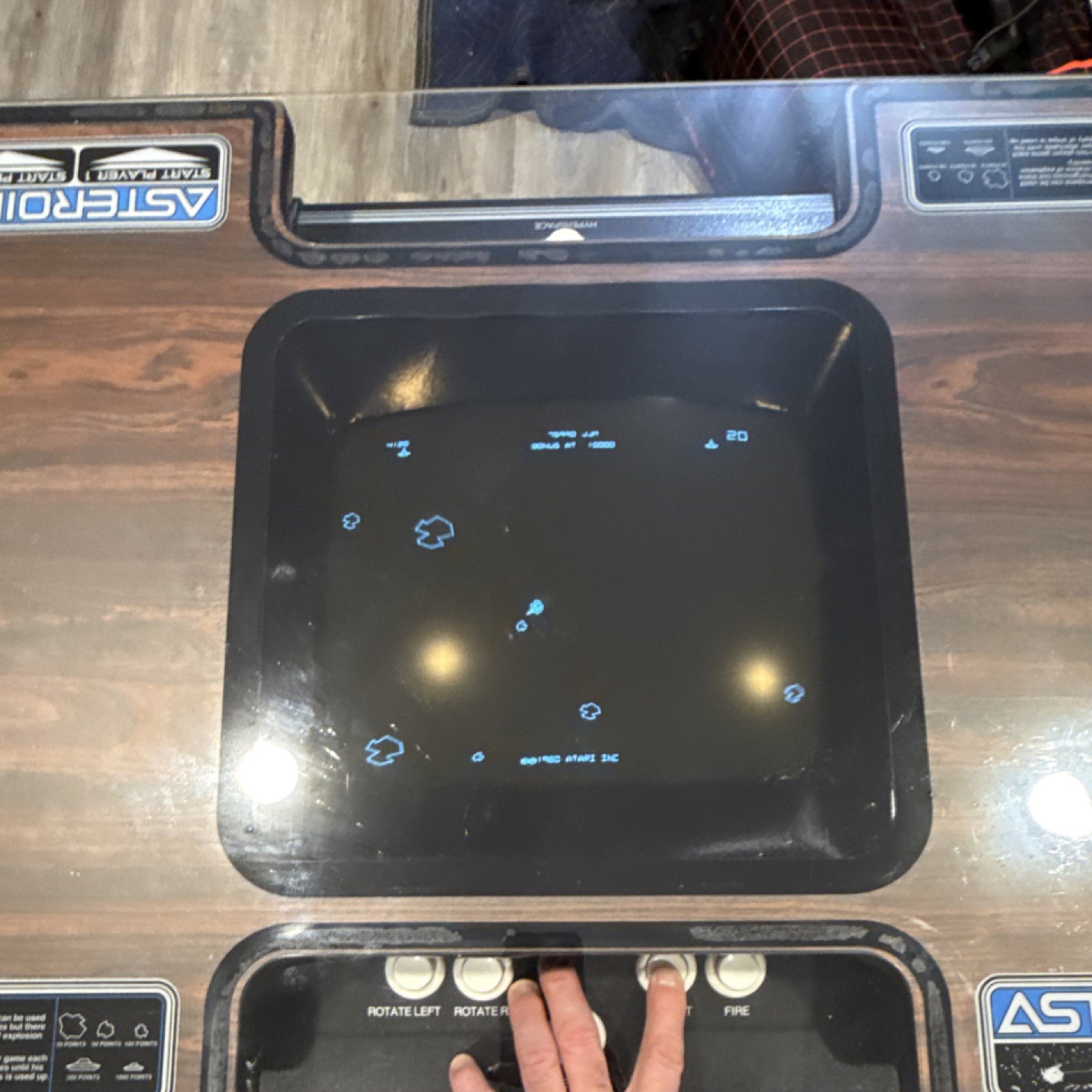 Atari Asteroids Original 1979 Cocktail Arcade Machine