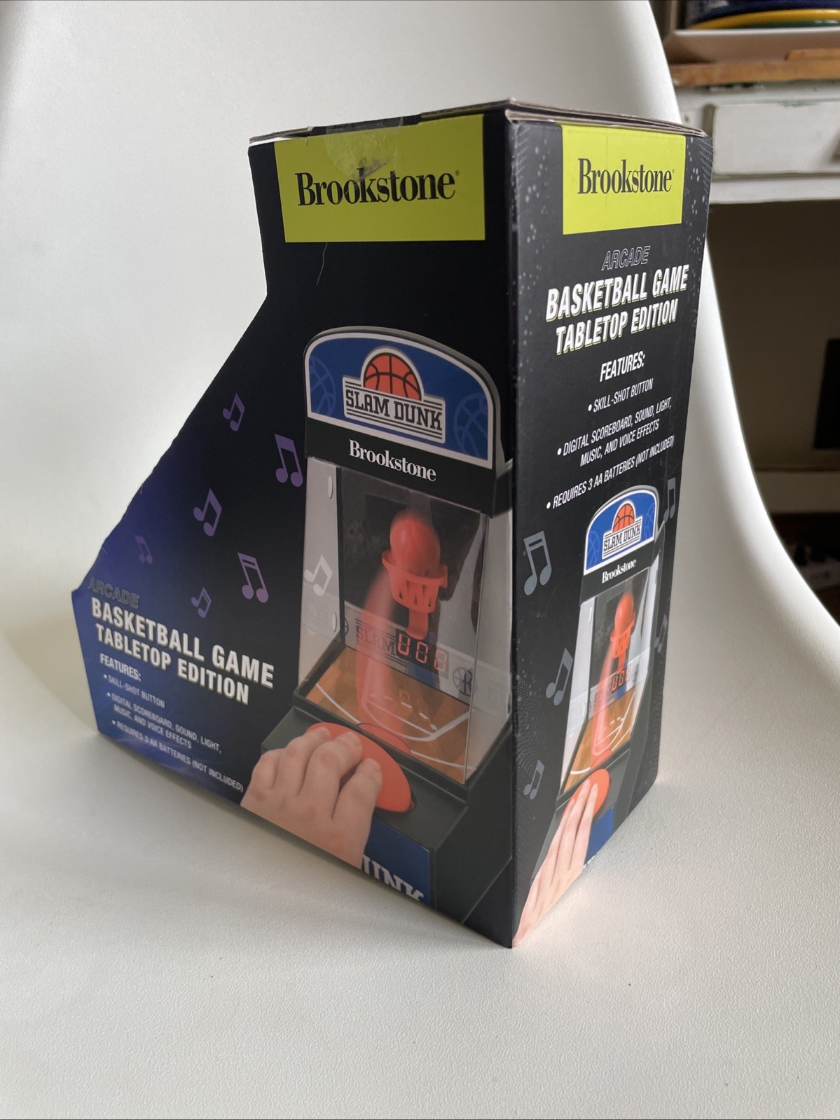 Brookstone Slam Dunk Basketball Game Tabletop Edition Digital Scoreboard New