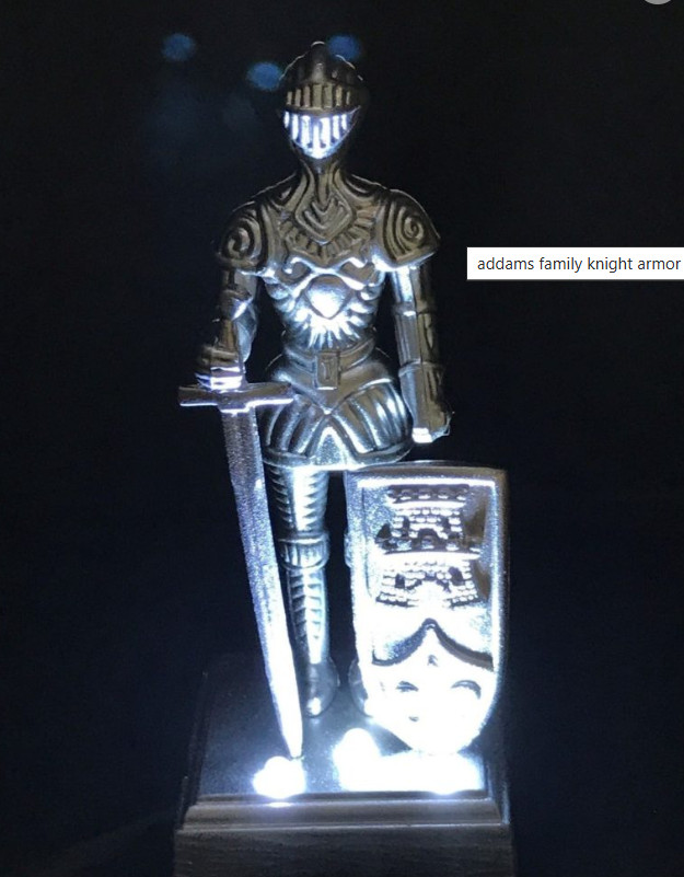 The Addams Family TAF Pinball Machine KNIGHT (suit of armor) LED Mod