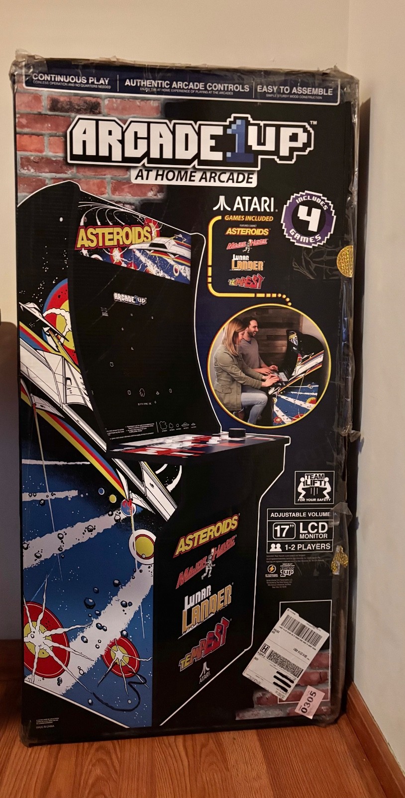 Arcade1Up Asteroids 4-in-1 Arcade Cabinet NEW in Box