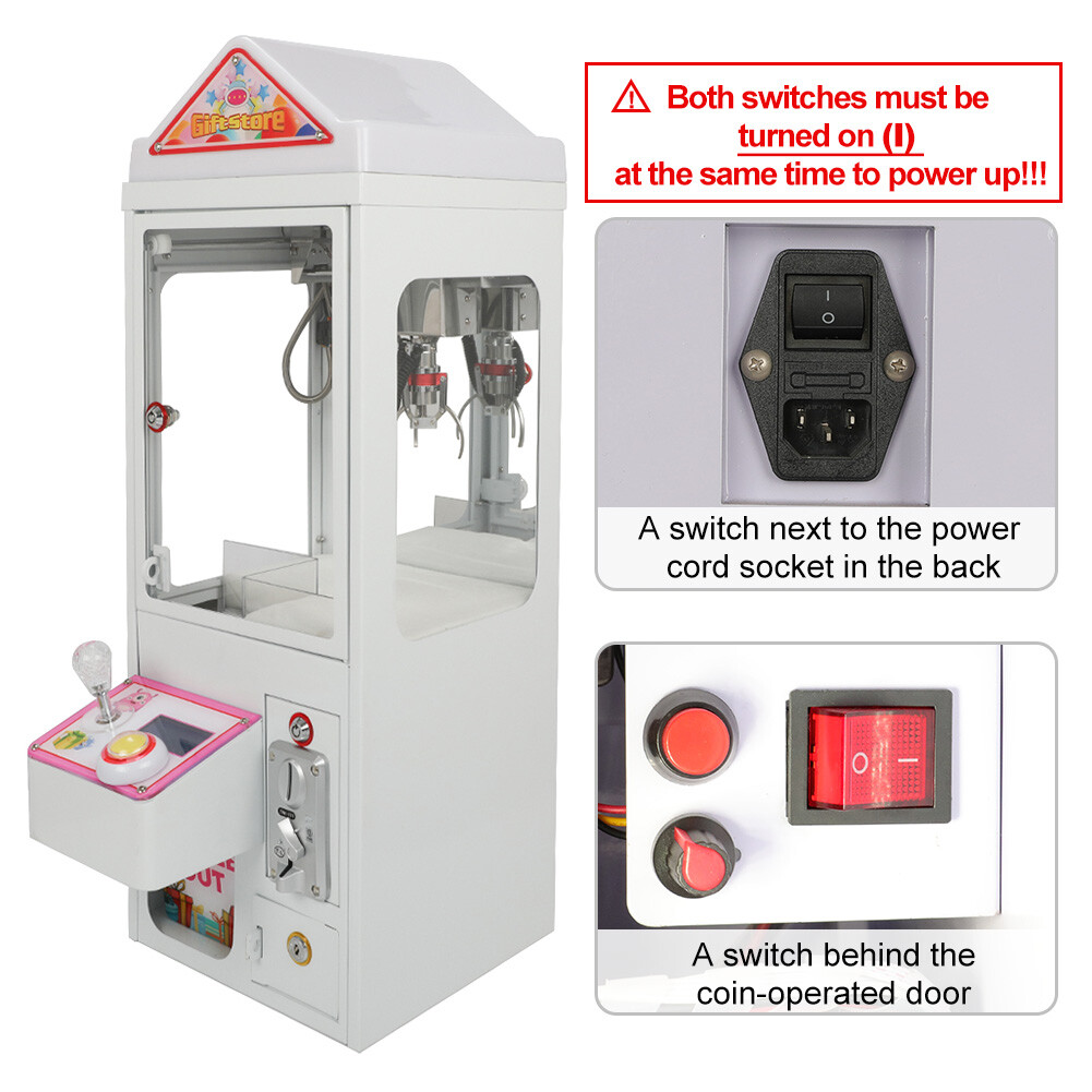 Mini Metal Case Player Claw Crane Machine 110V Candy Toy Grabber Catcher Upgrade