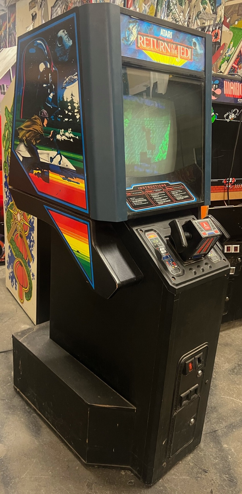 STAR WARS RETURN of the JEDI ARCADE MACHINE by ATARI 1983 (EXCELLENT) *RARE*