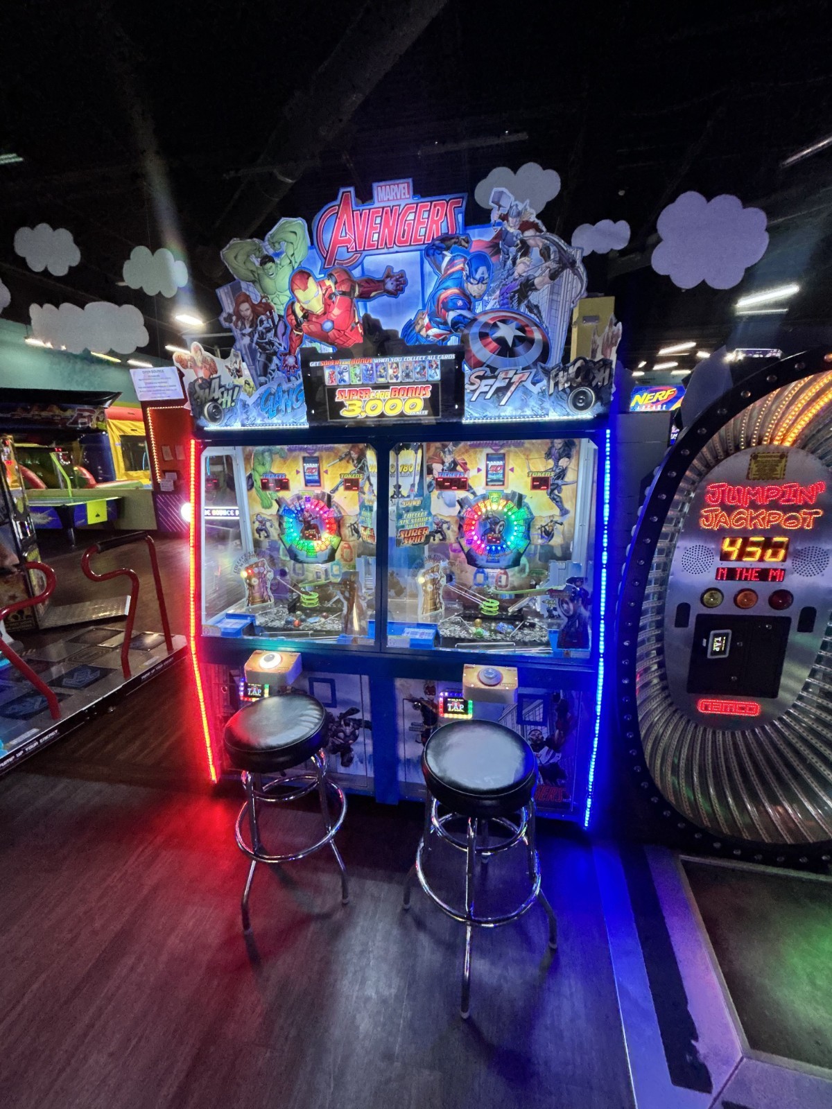 Marvel Avengers 2-Player Coin Pusher w/Ticket Redemption