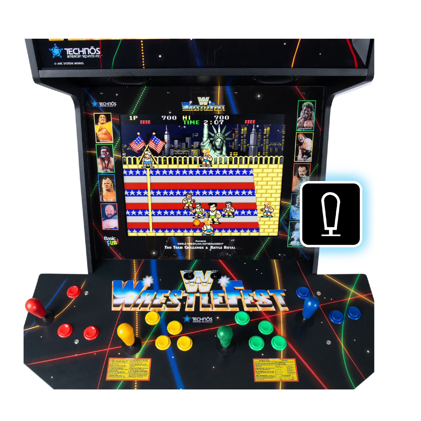 4 Player WWE Supreme Series Premium Arcade Cabinet 5 Games Included