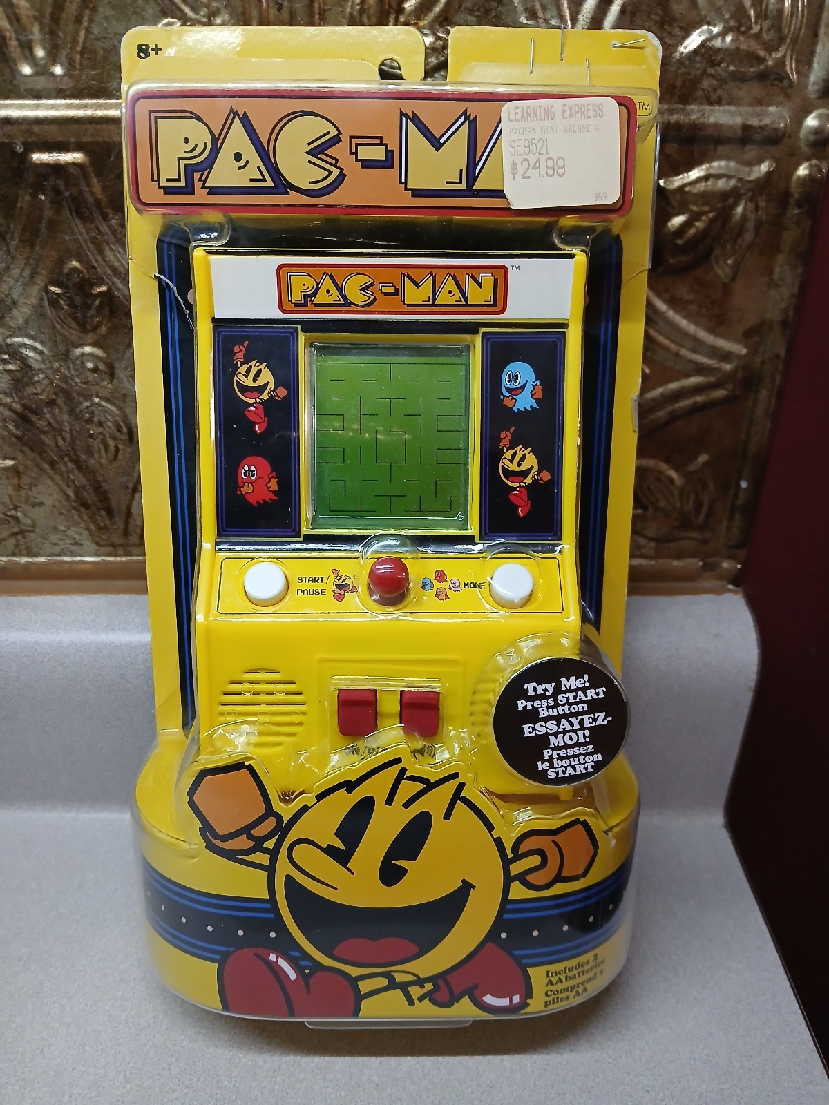 Pac Man Mini Game Arcade Machine-New- In The Original Box