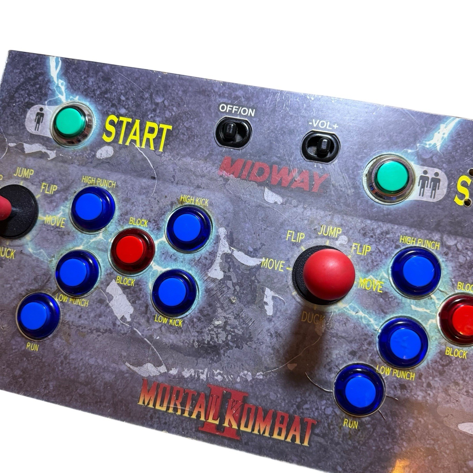 Arcade1Up Mortal Kombat II Control Deck Panel 2-Player MK2 NO CABLES
