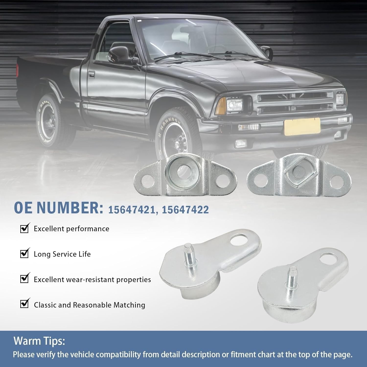 4 pcs Tailgate Hinge Bedside Hinge Compatible with S10 1994-2004, S15 1994-20…