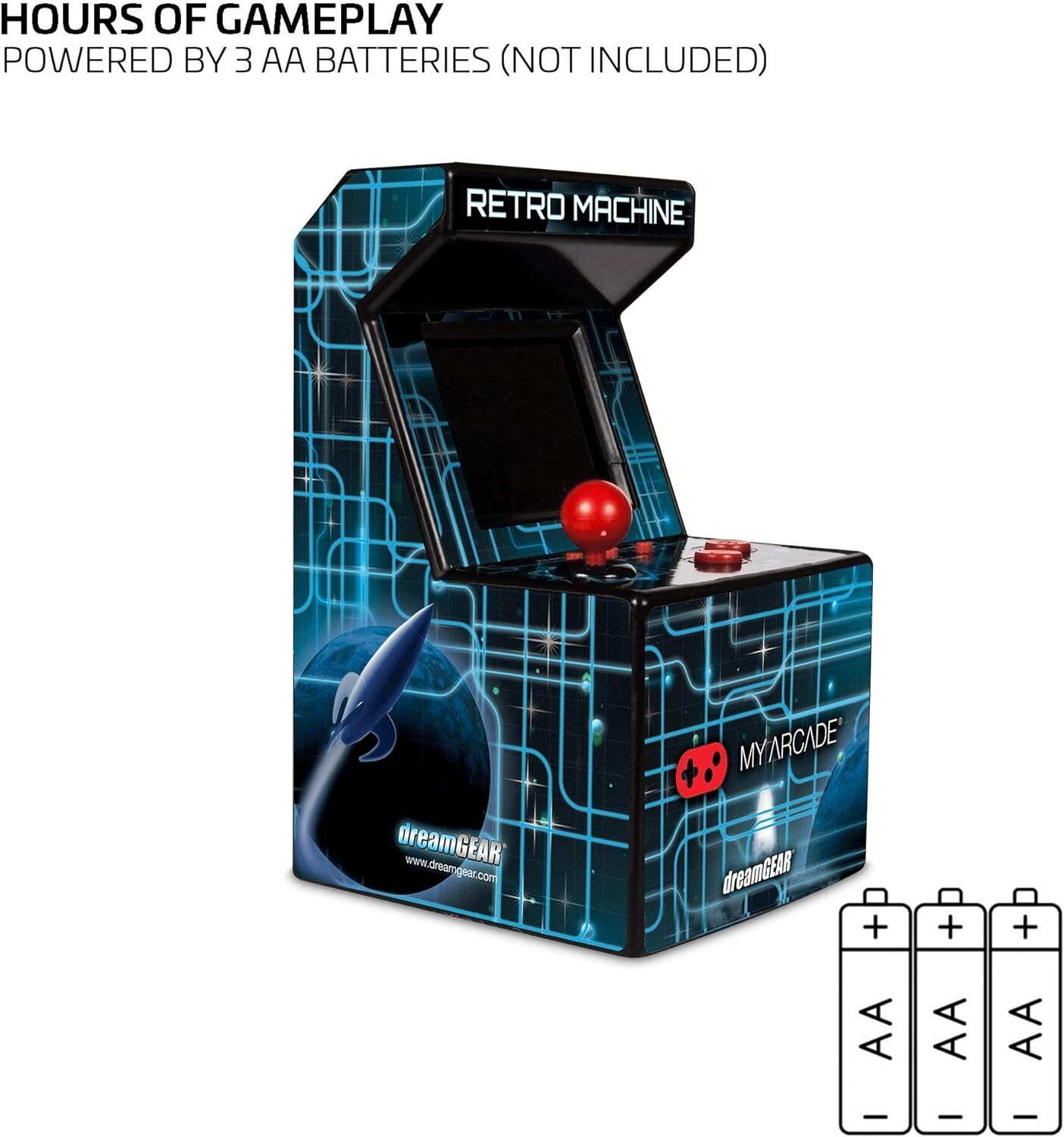 Nostalgic Compact Mini Arcade: 200 Games, Portable, Realistic, 5.75″ Tall