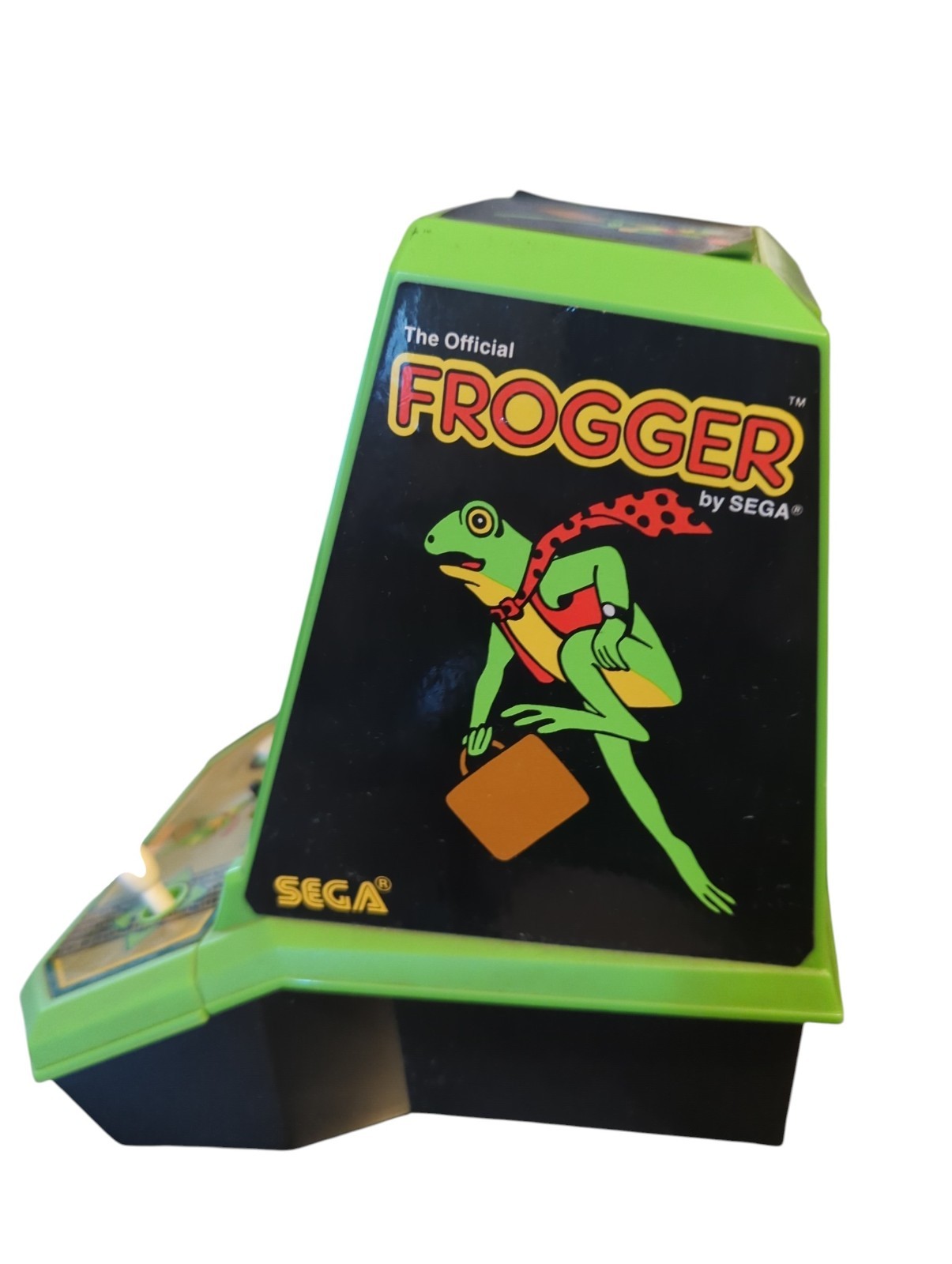 Vintage – 1982 Frogger Tabletop Mini Arcade by Coleco Sega – (A7)