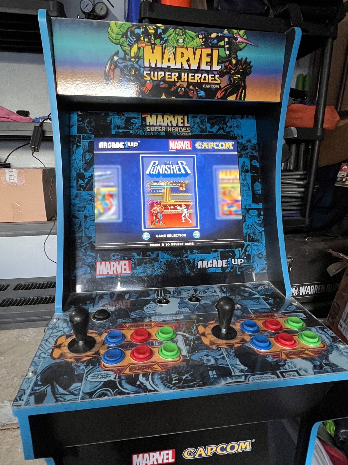 Arcade1up MARVEL SUPER HEROES Capcom Video Game Arcade Machine 4ft