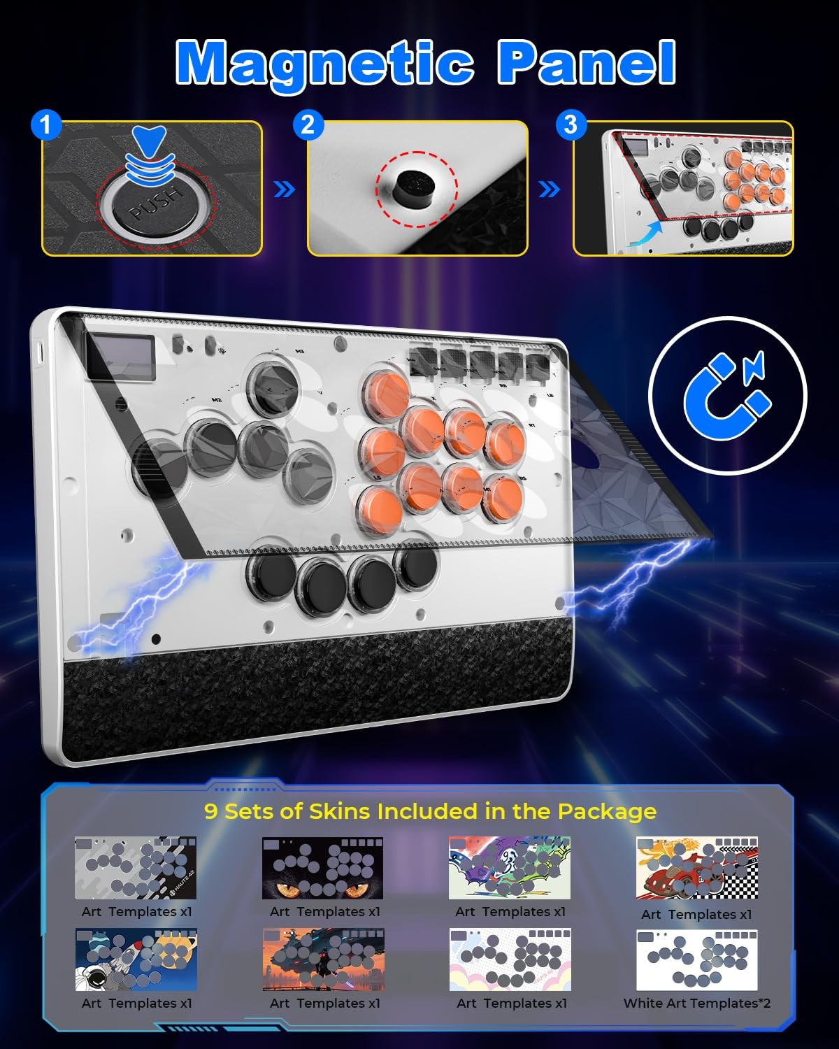 Haute42 Leverless Controller Arcade Stick: C-AT White