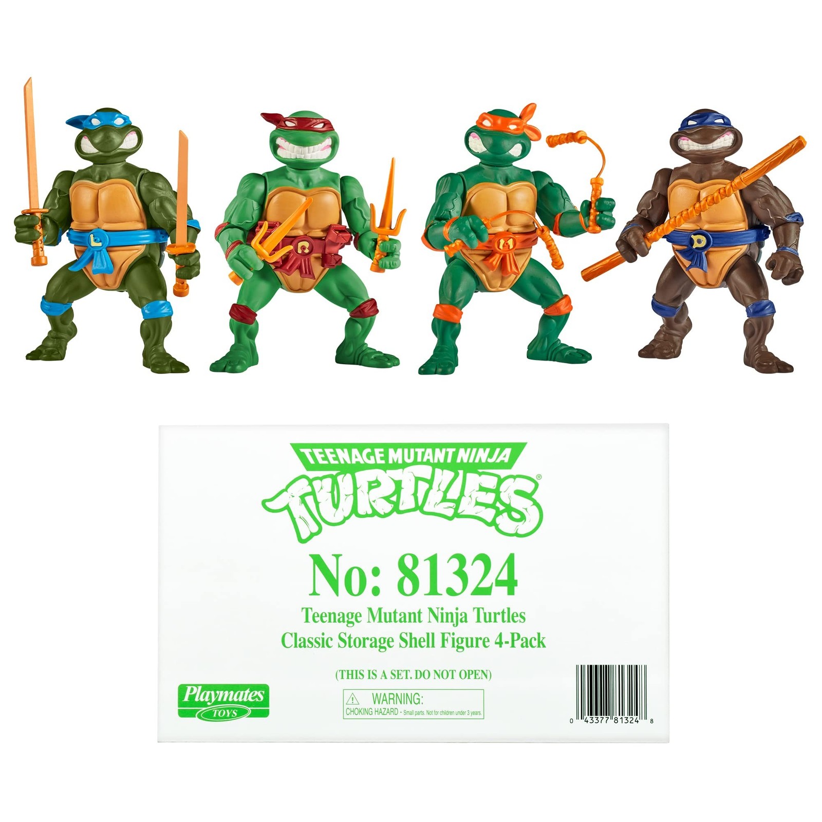 Teenage Mutant Ninja Turtles: Classic 4″ Turtles 4-Pack Figure Bundle by Play…
