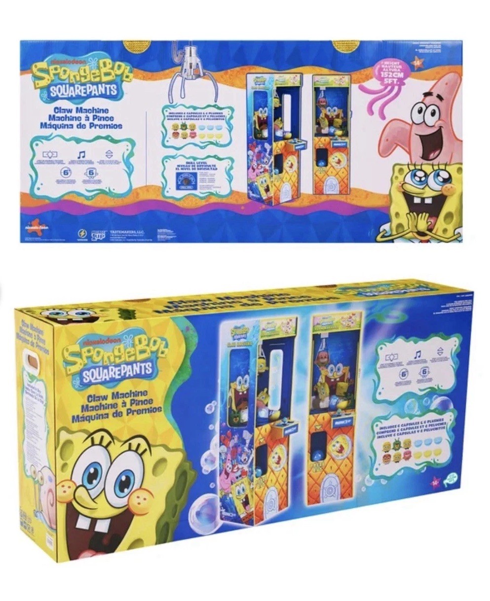 Arcade1Up SpongeBob SquarePants Claw Machine Brand New In Box Sealed