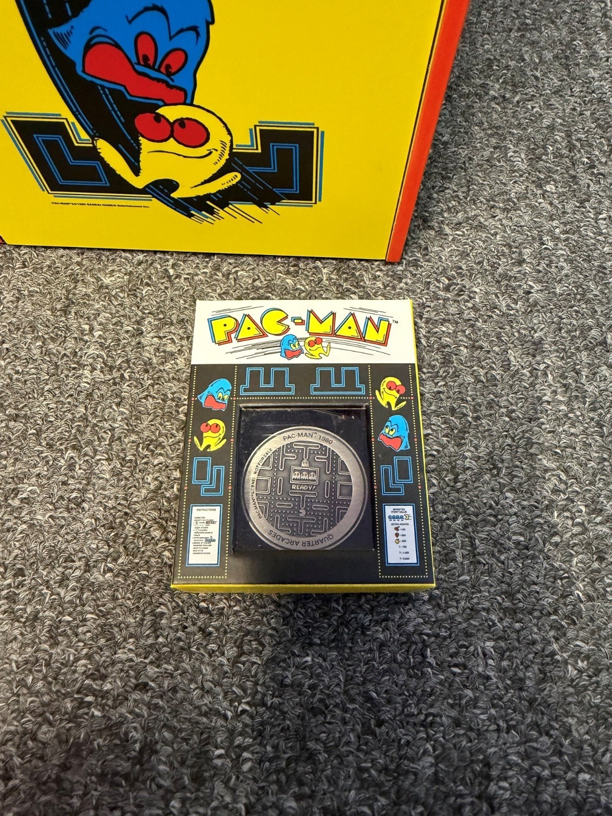 NUMSKULL QUARTER ARCADE PAC-MAN COLLECTORS EDITION ARCADE (1/4 Scale) w/ COIN