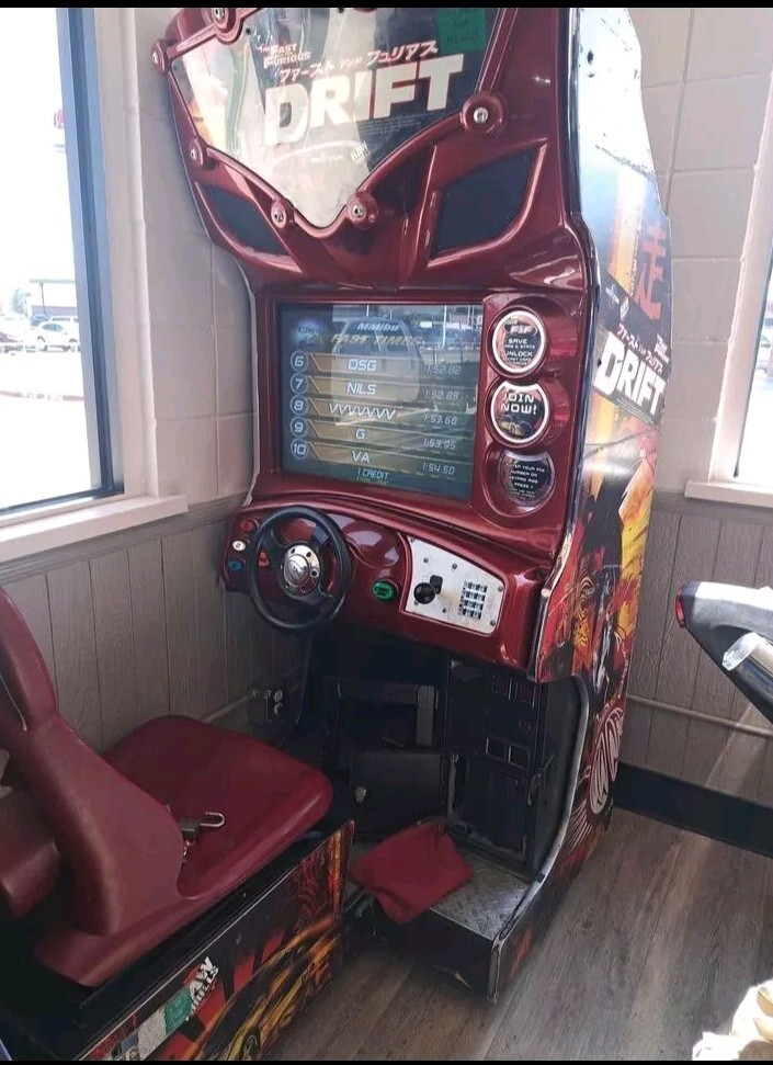 Fast and Furious DRIFT Sit Down Arcade Driving Video Game Machine – WORKING!